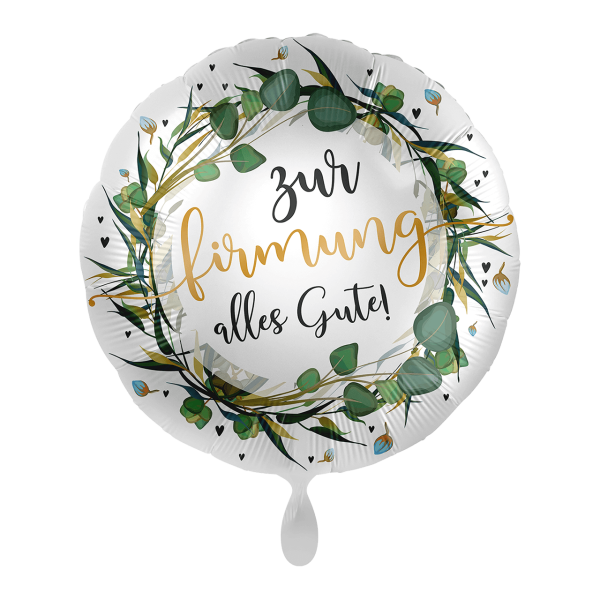 Folieluftballon "Zur Firmung alles Gute" Natural 43cm