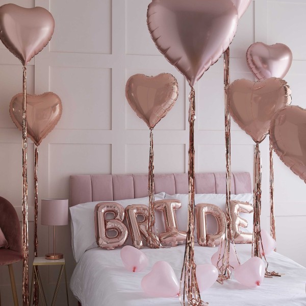 Folienballon Set "Bride" Roségold